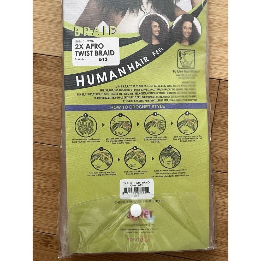 Janet Blonde Afro Twist Braid Kanekalon Hair Extensions 2x Pack Marley Style